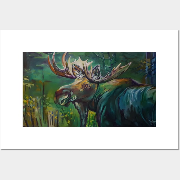 Moose Study in the dawn Wall Art by StephaniePerryArt